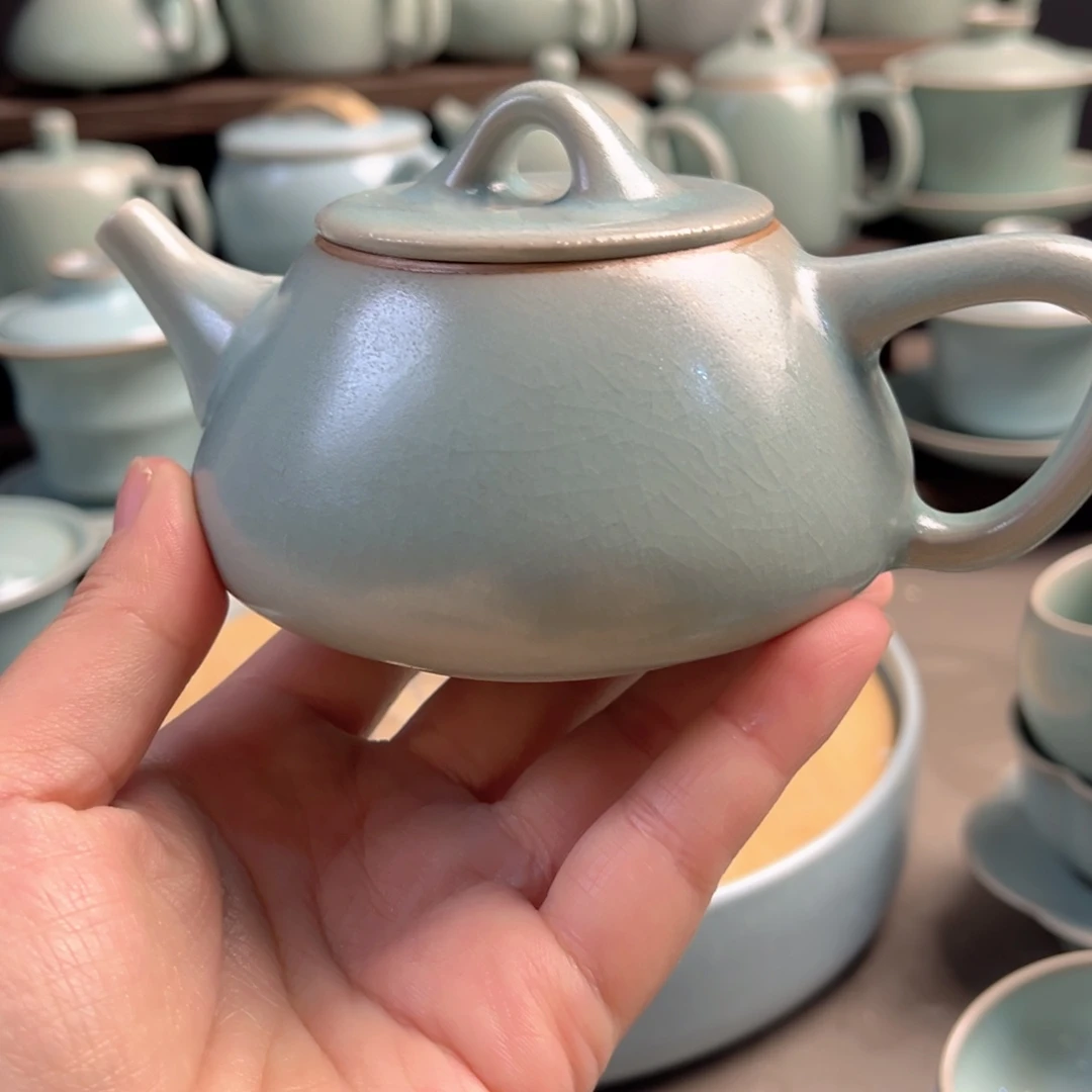 陶摆件瓷仿古釉石瓢不退不换介意勿拍