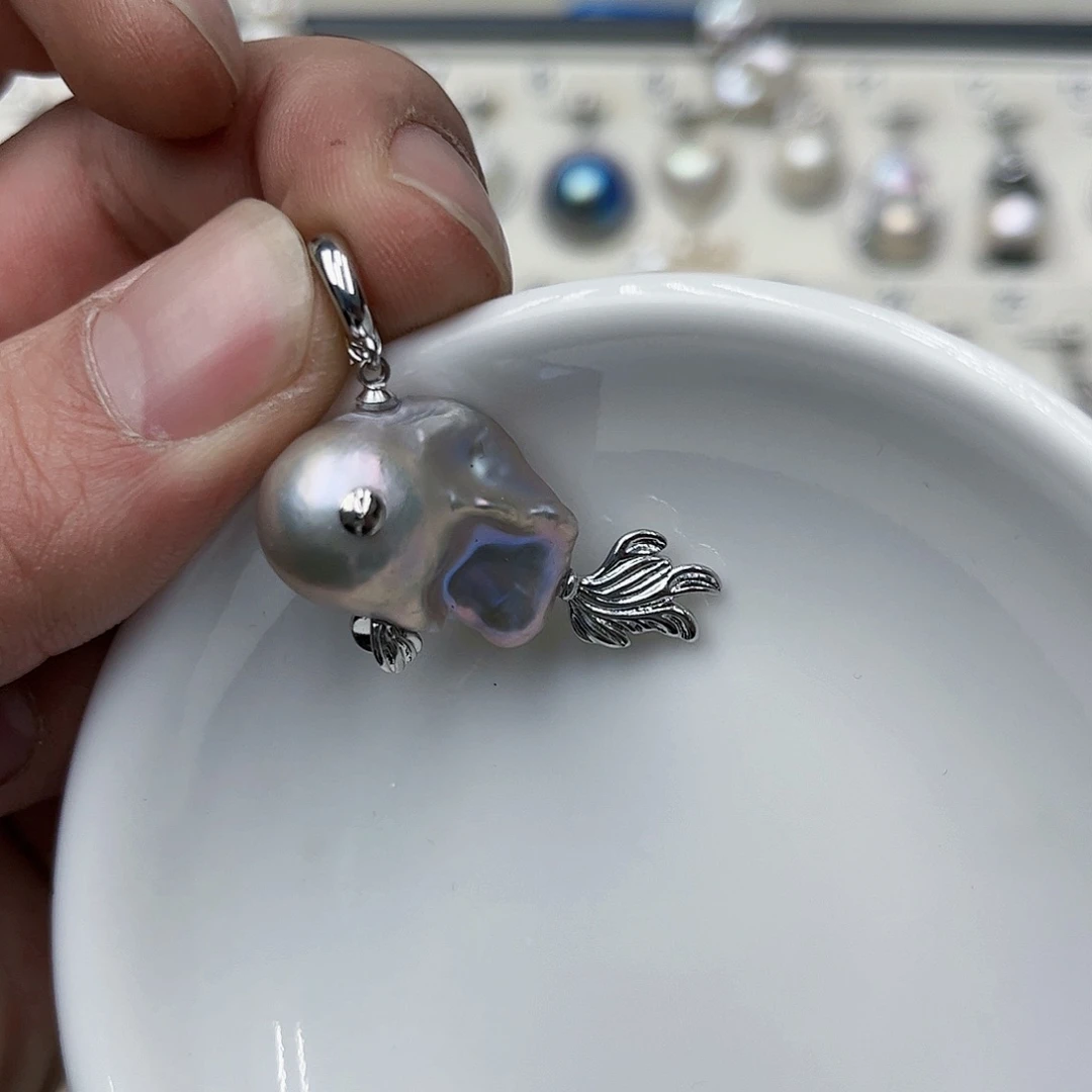 淡水珍珠吊坠(不含链)未镶嵌断**儿09