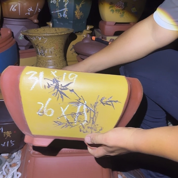 紫砂花盆人景盆盆景盆