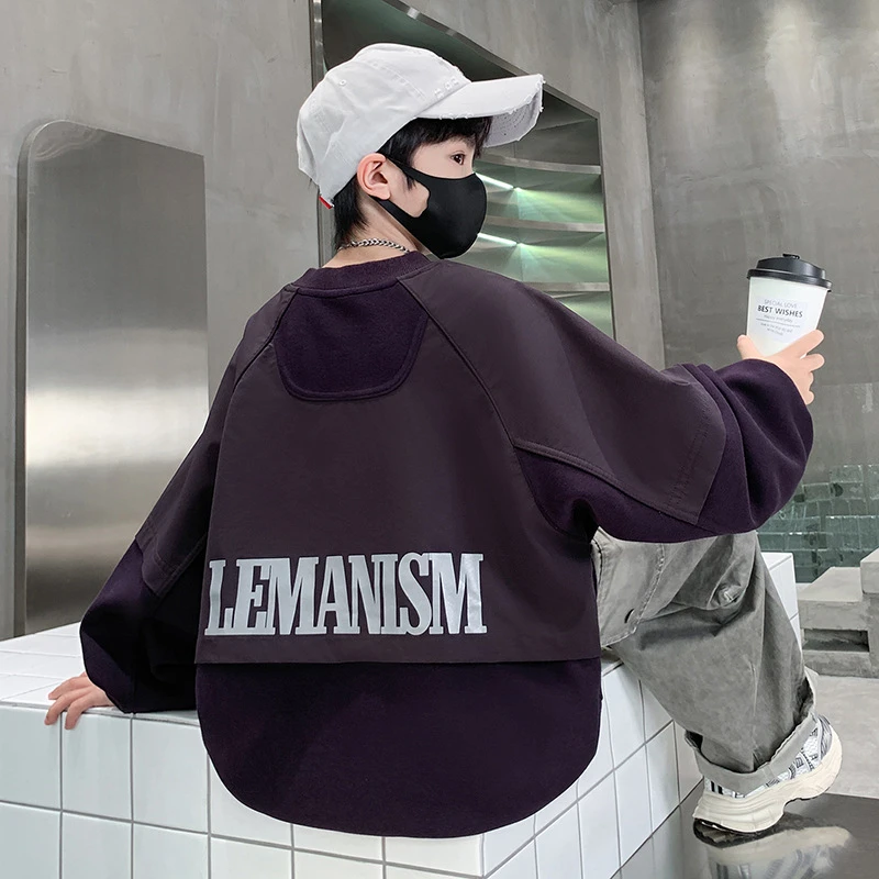 儿童装男童秋装休闲卫衣春秋款2025新款中大童秋季男孩洋气上衣潮