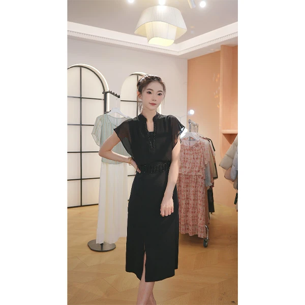 【赠送运费险】L9104 2025年夏季新款时尚气质性感显瘦中长款连衣裙