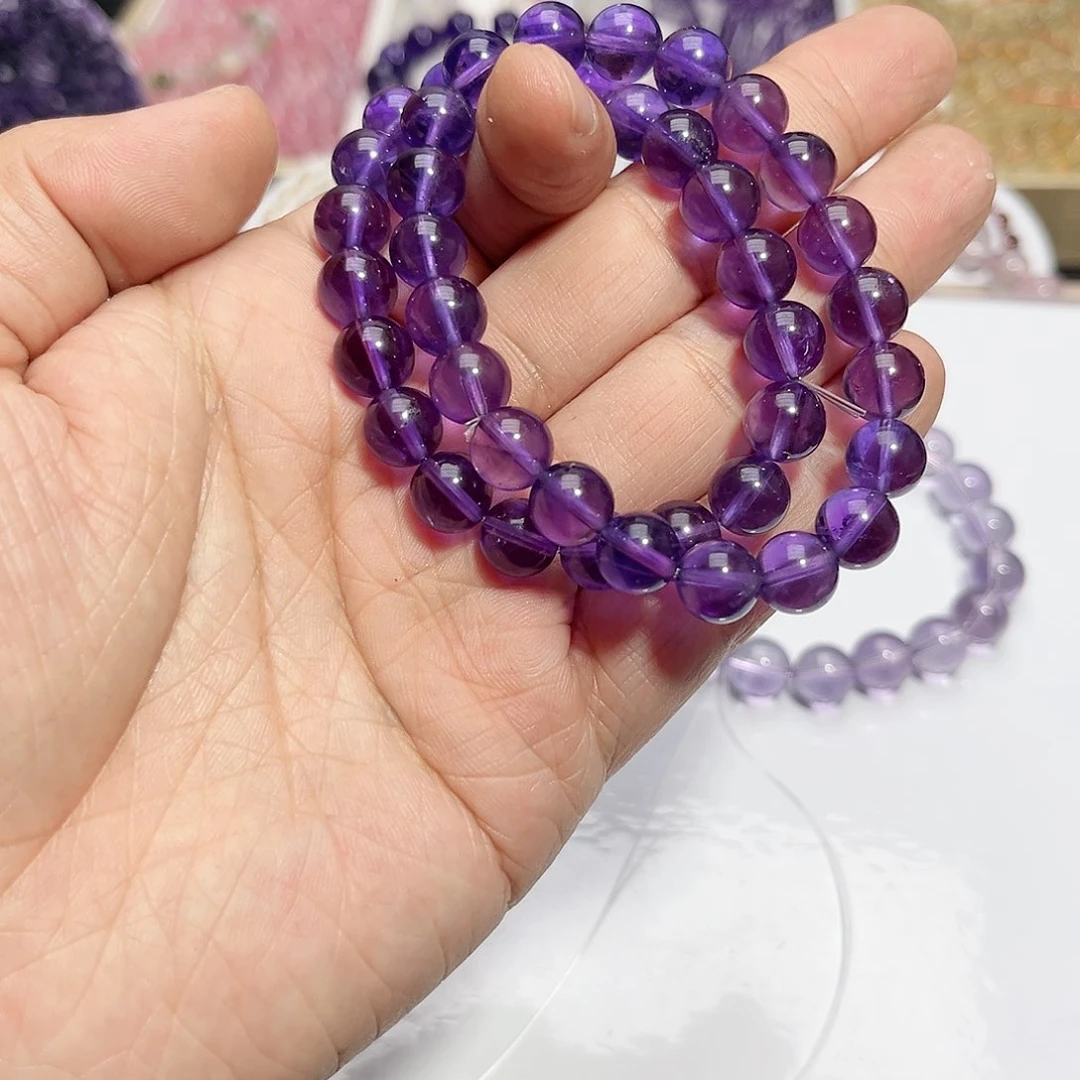 水晶手链未镶嵌乌拉圭紫水晶9mm