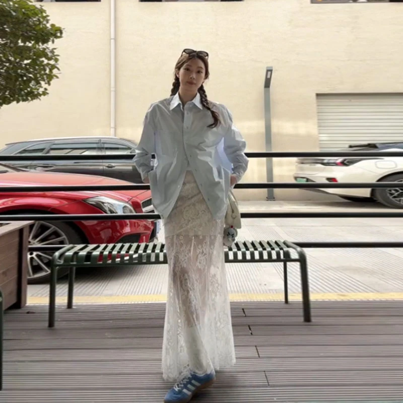 早春氛围感穿搭出游衣服女小众一整套高级感韩系设计感半身裙套装