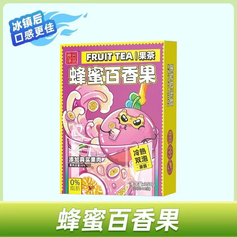 食尖津品蜂蜜百香果柠檬果酱礼小袋果酱350g