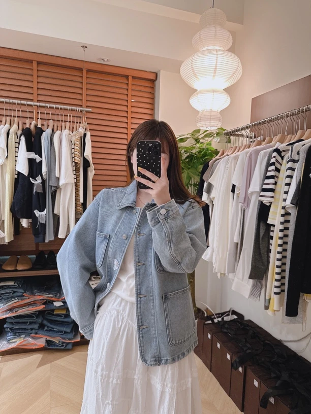 新款高品质欧货工装牛仔外套