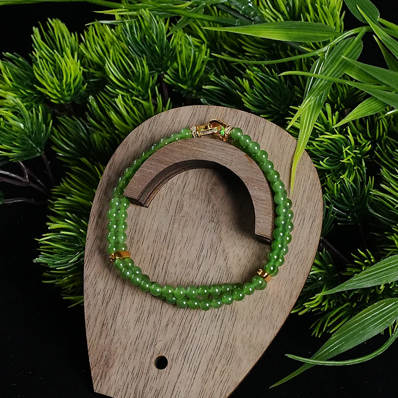 lot15 碧玉米珠手链/ DW51127-201315 保利山东