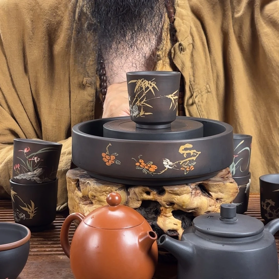 杯建水紫陶手工主人杯