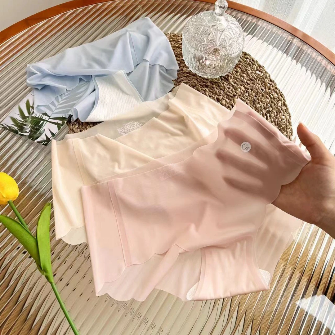 内裤性感风少女透气无痕女士女三角内裤夏季冰丝无痕内裤女性感