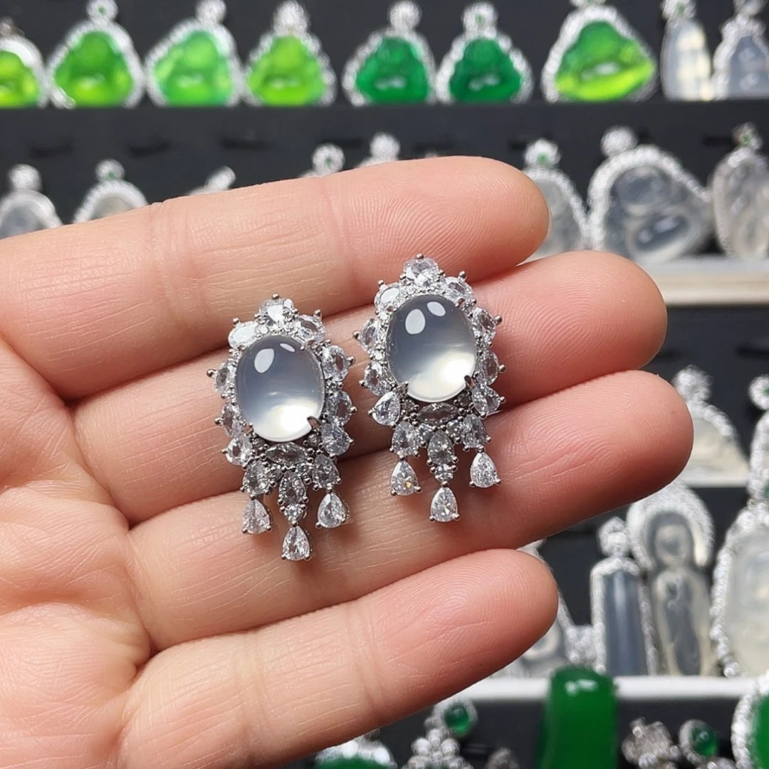 玛瑙/玉髓耳钉合金