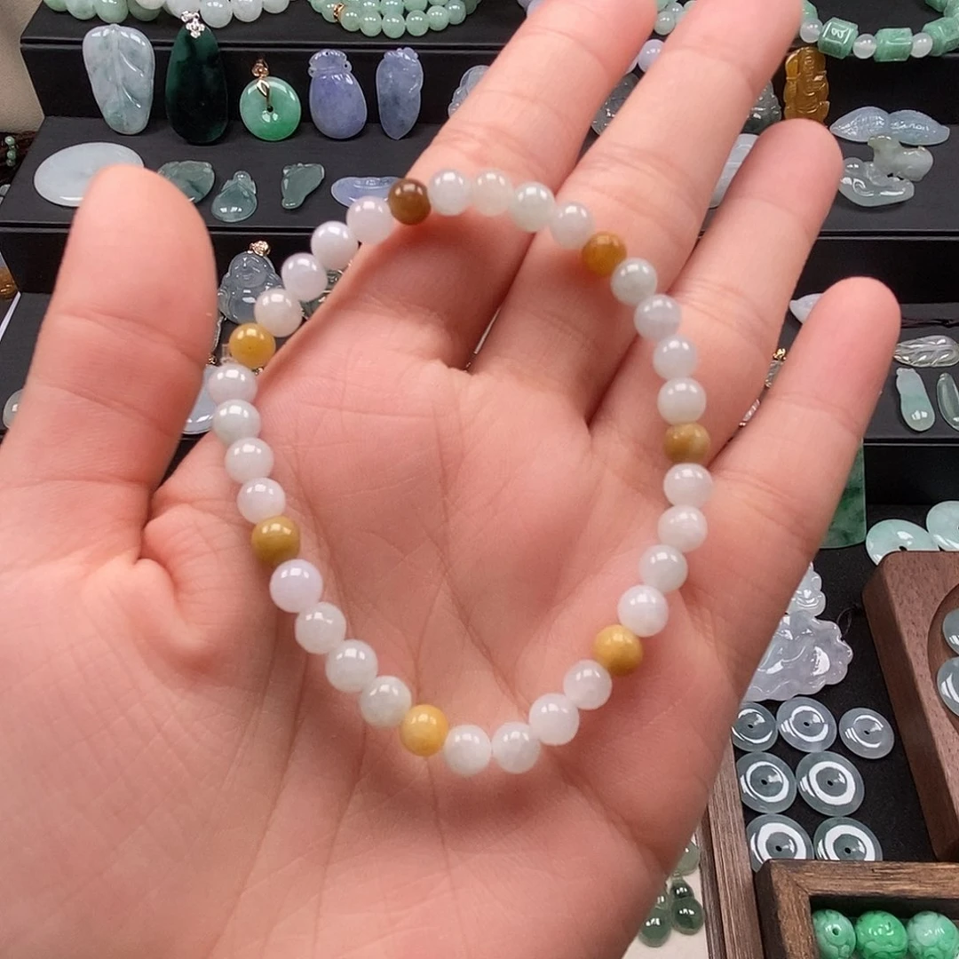 翡翠未镶嵌颈饰手串