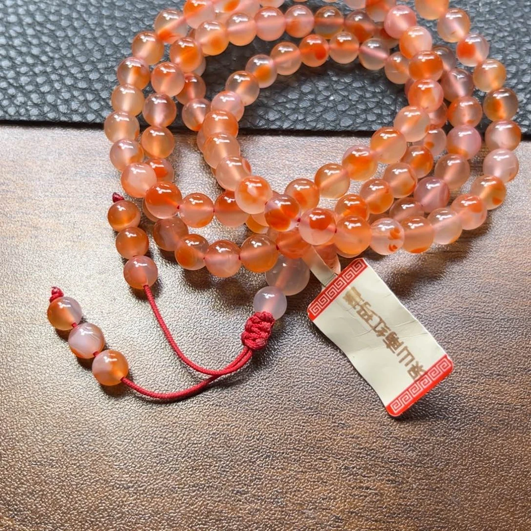 秋***๑颈饰未镶嵌南红玛瑙