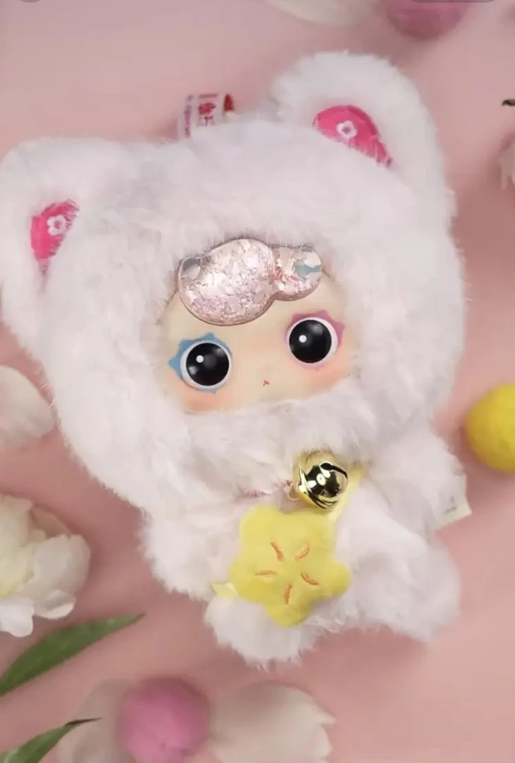 【现场拆】娃三岁OO崽春日花财毛绒盲盒潮玩摆件挂件