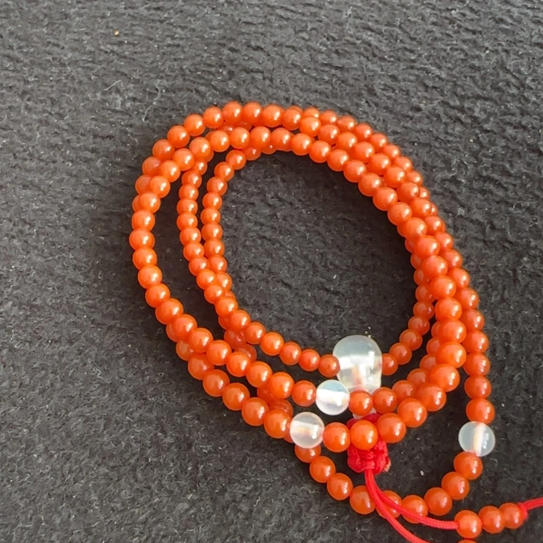 南红玛瑙未镶嵌手链多圈