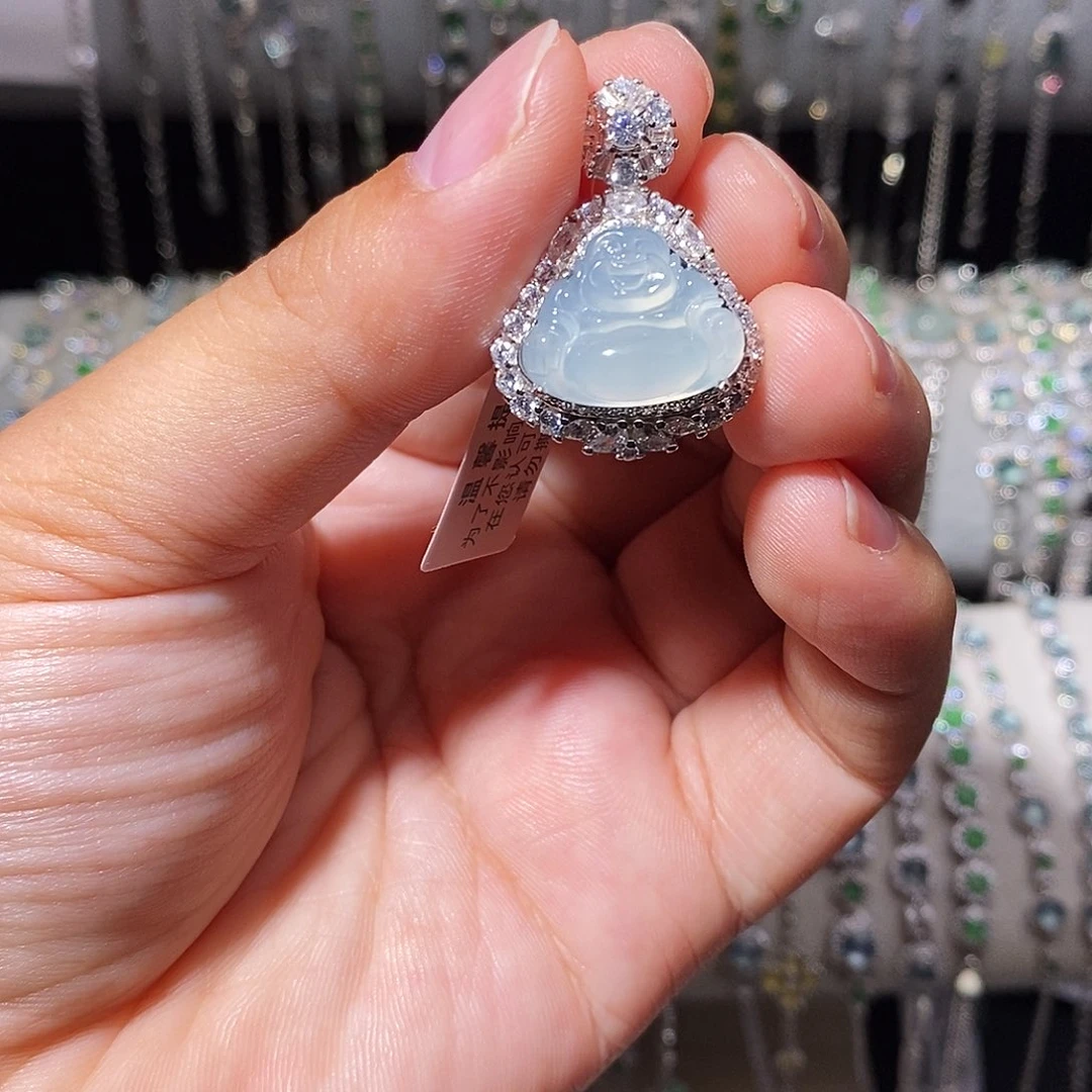 翡翠银S925镶嵌颈饰hjjj