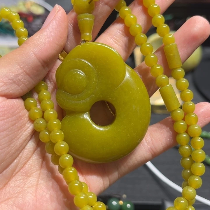 岫玉未镶嵌毛衣链