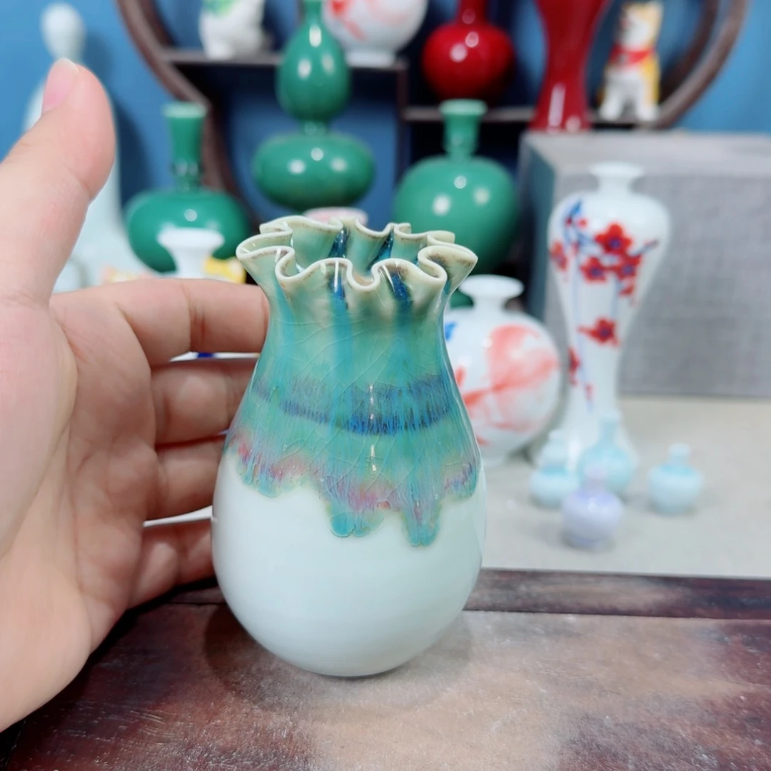 陶瓷手工小花器摆件