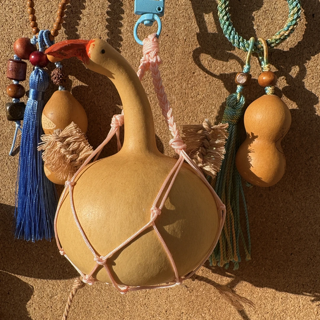 大鹅葫芦包挂手工编织