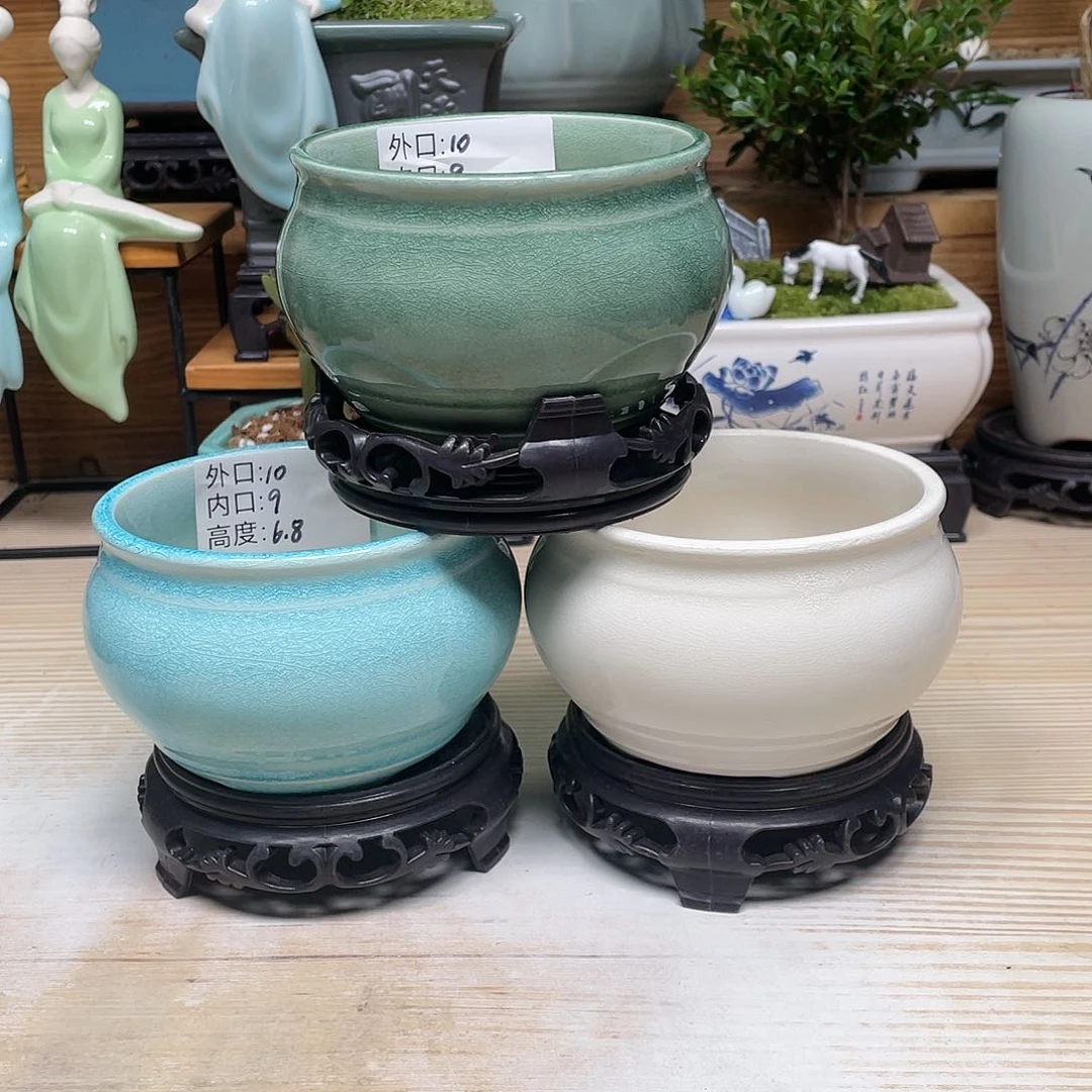 紫砂花盆陶瓷艺术花盆陶瓷