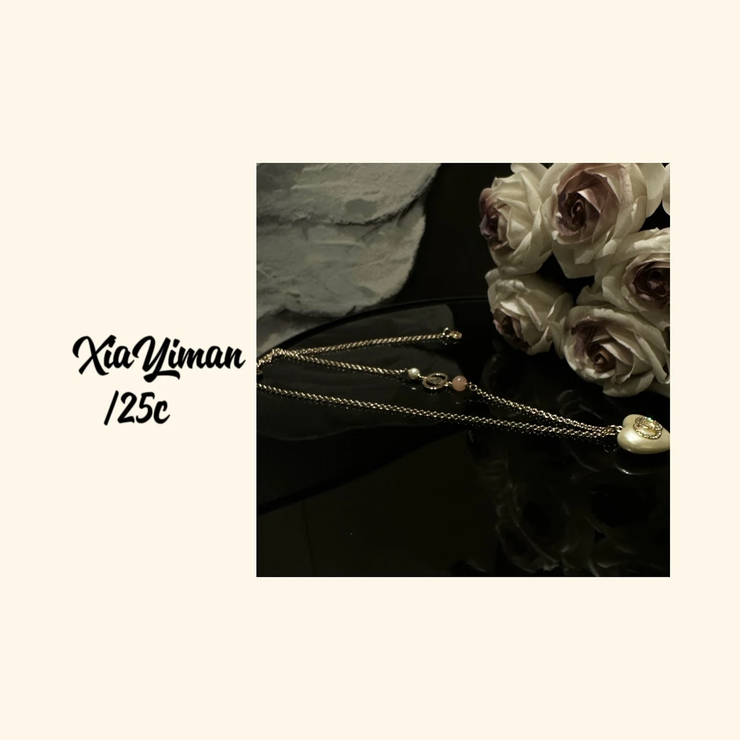 铜合金项链 经典白桃心项链MZ3052