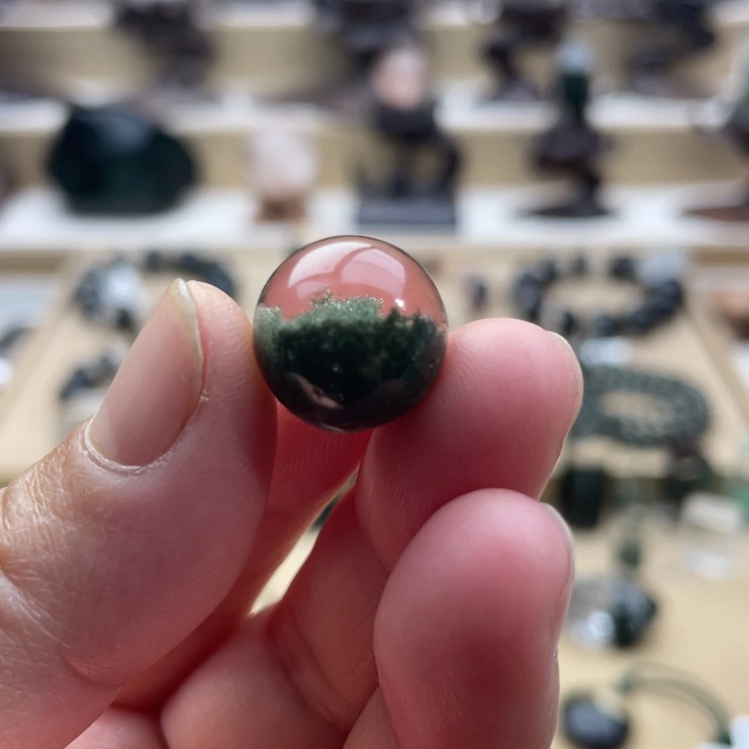 触***暖颈饰水晶银S925镶嵌绿幽灵单珠定制款