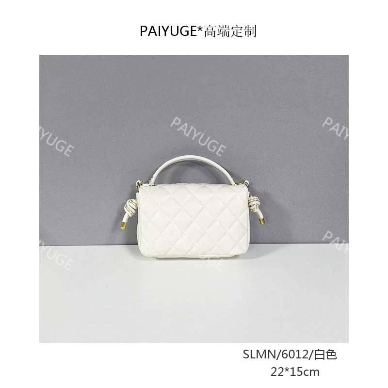 SLMN/6012/白色 paiyuge高端订制女士手提单肩斜挎包2129孤品