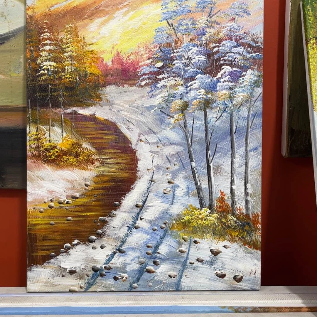 手工手绘精品油画内框30➕40尺寸