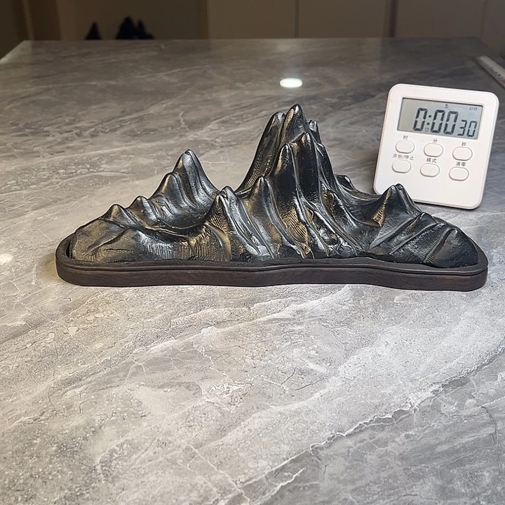 简***单奇石茶宠鱼缸文房摆件