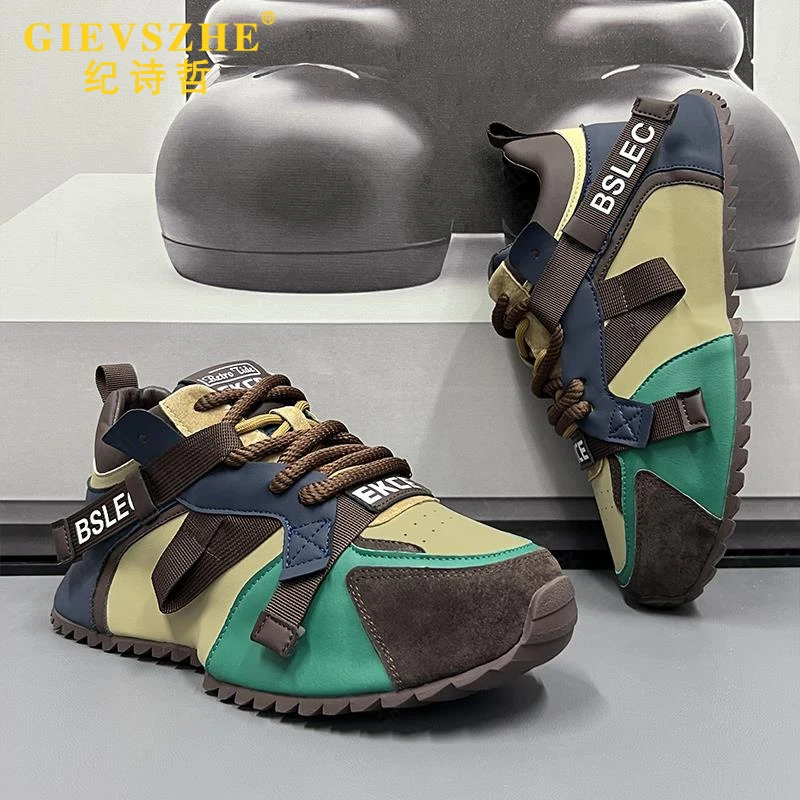 纪诗哲男士厚底老爹鞋时尚高级感休闲鞋小众个性百搭潮流运动男鞋