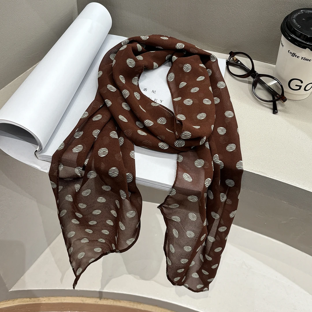 【188*26】法式波点长条丝巾高级配饰系脖女新款飘带领巾25W004-1