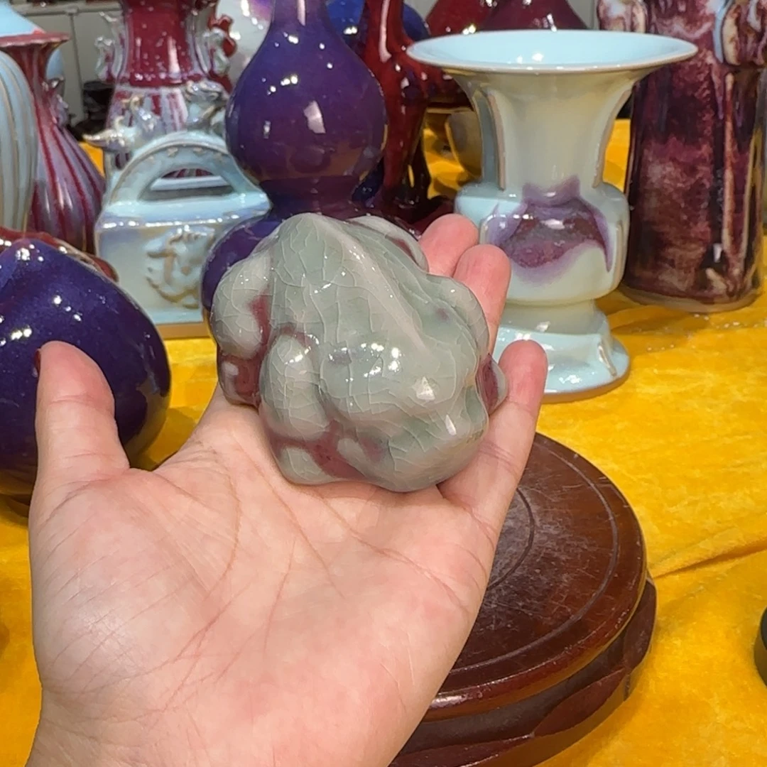 摆件瓷郑家钧窑摆件