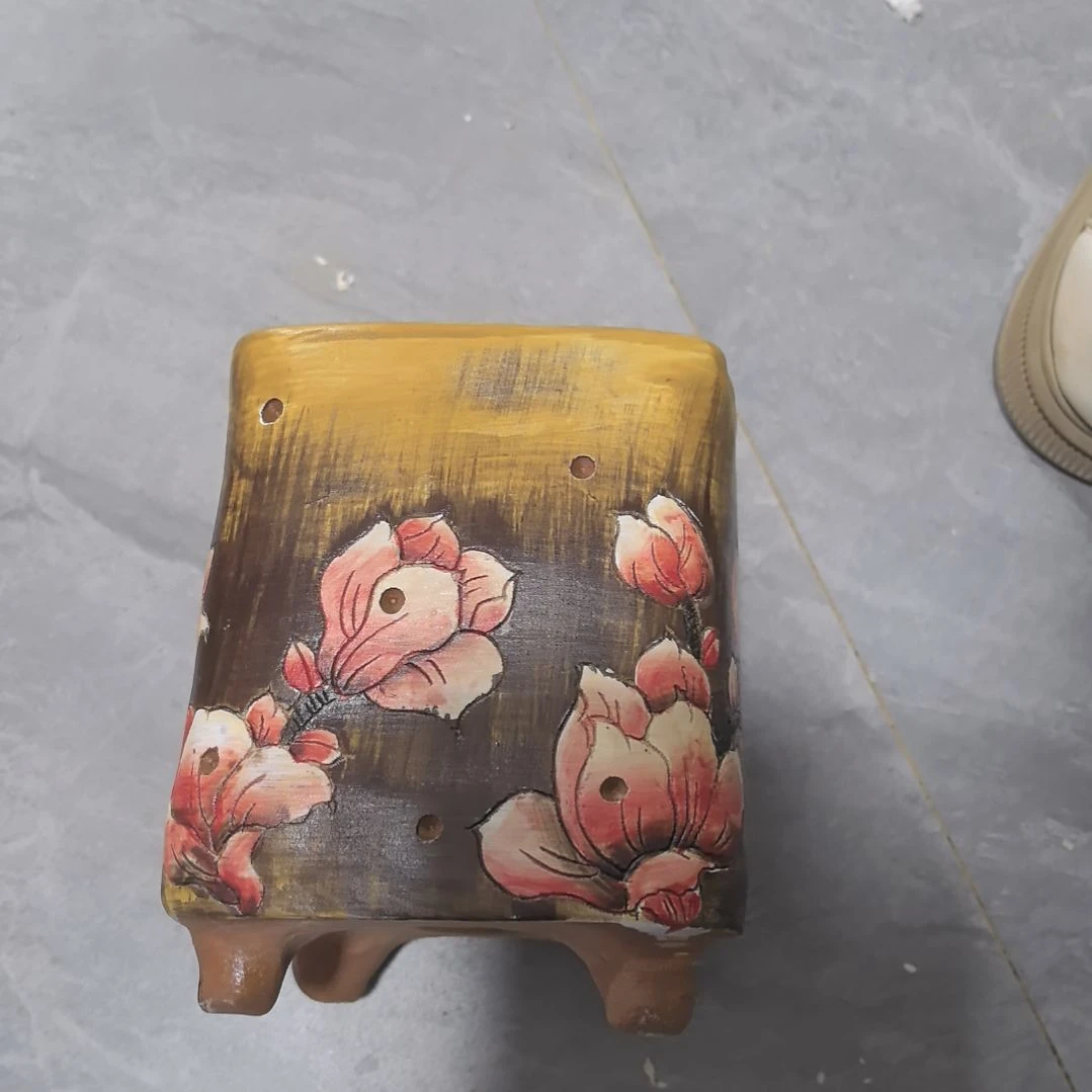 花盆红泥瑕疵处理