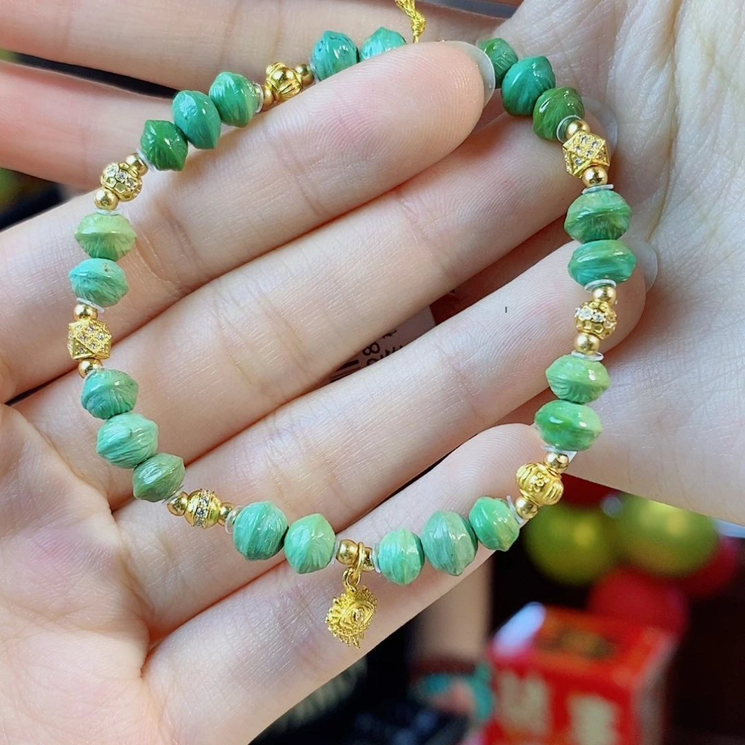 银S925镀金镶嵌绿松石珠宝奇石