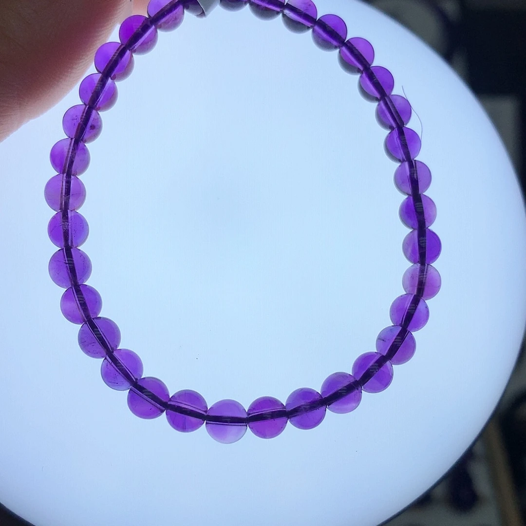 紫晶珠宝半成品未镶嵌乌拉圭手串5mm