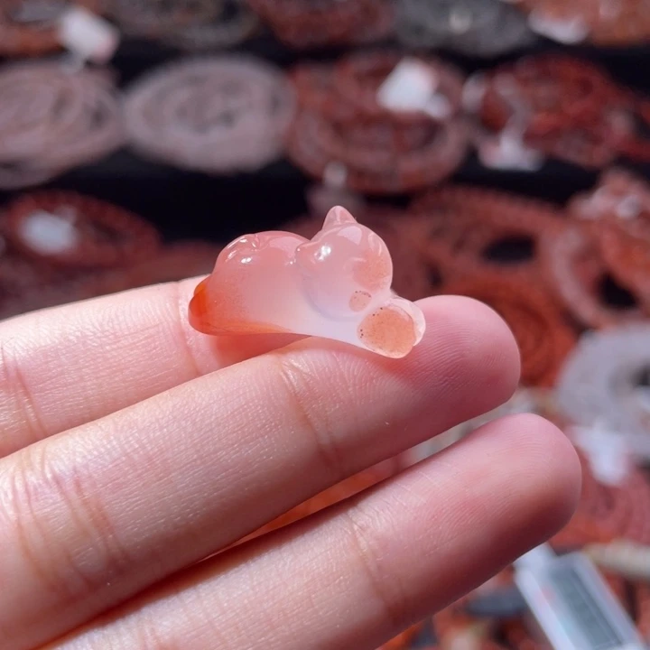 南红玛瑙未镶嵌配饰手串趴趴猫2322打孔备注