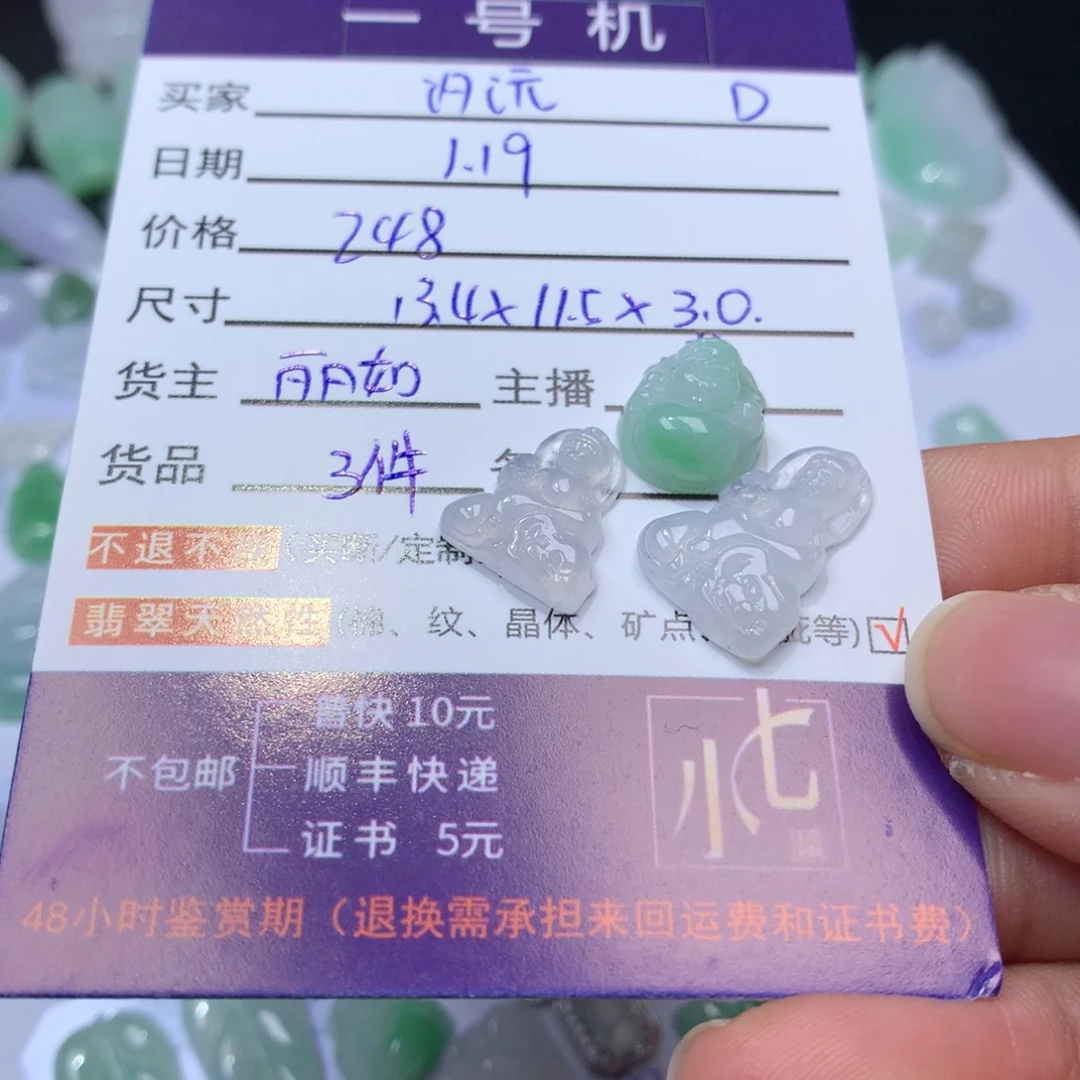 翡翠颈饰未镶嵌汐*