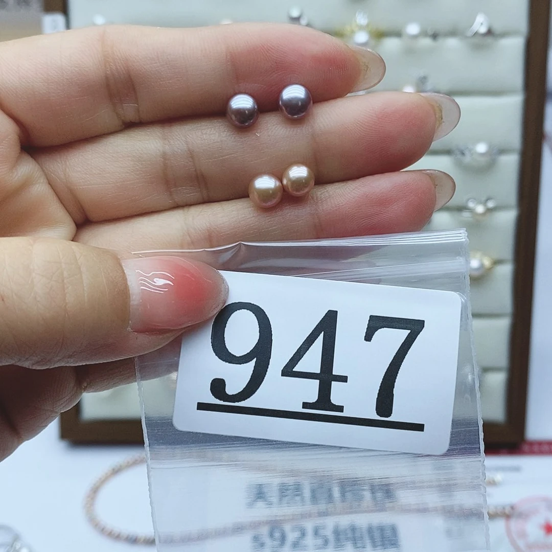 淡水珍珠戒指银S925镶嵌M****?947