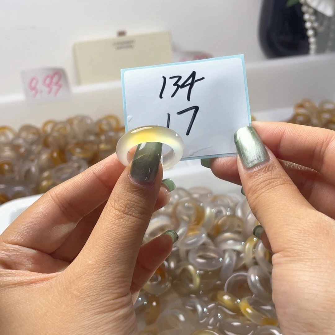 玛瑙/玉髓戒指合金134