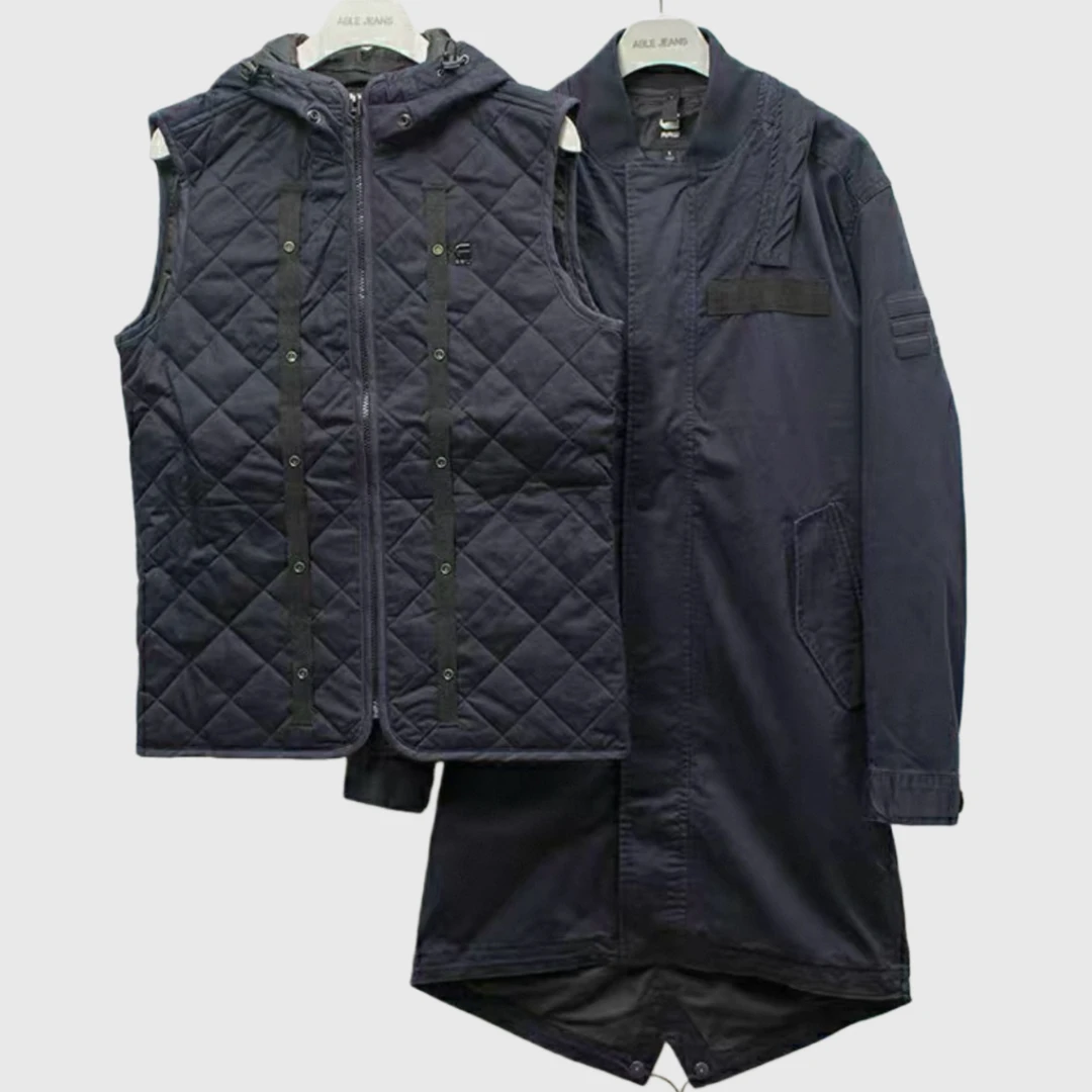 ［GS］连帽长款可拆内胆男士秋冬改良版M51派克风衣棉服