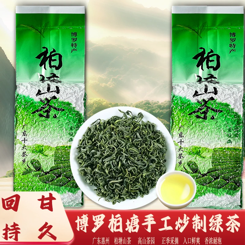 2025新茶柏塘山茶绿茶客家炒青绿茶明前春茶手工绿茶栗香耐泡250g