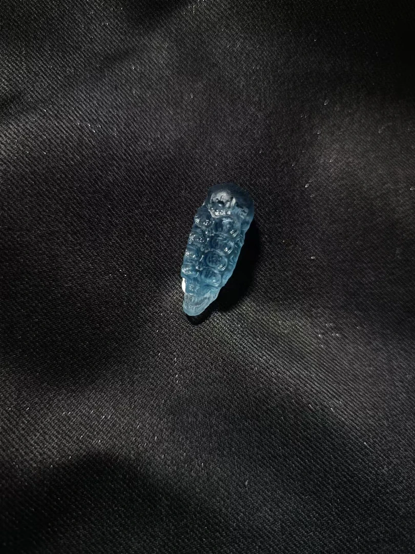 不言骑-4号灰紫色八荒三通-手工烧造琉璃雕刻-暗黑系-文玩-配饰-