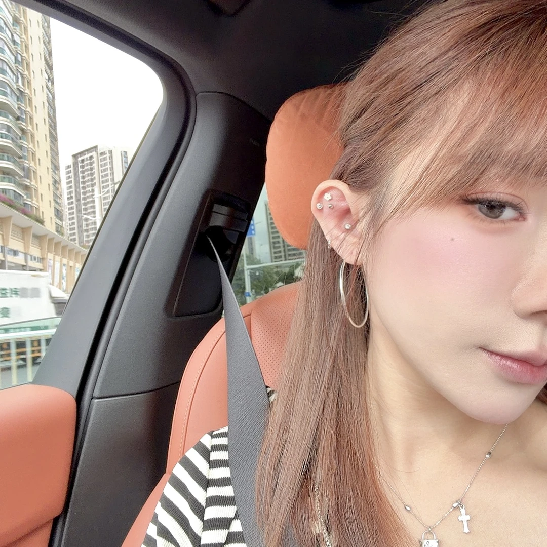 钛钢耳饰 番茄自留圈圈耳环