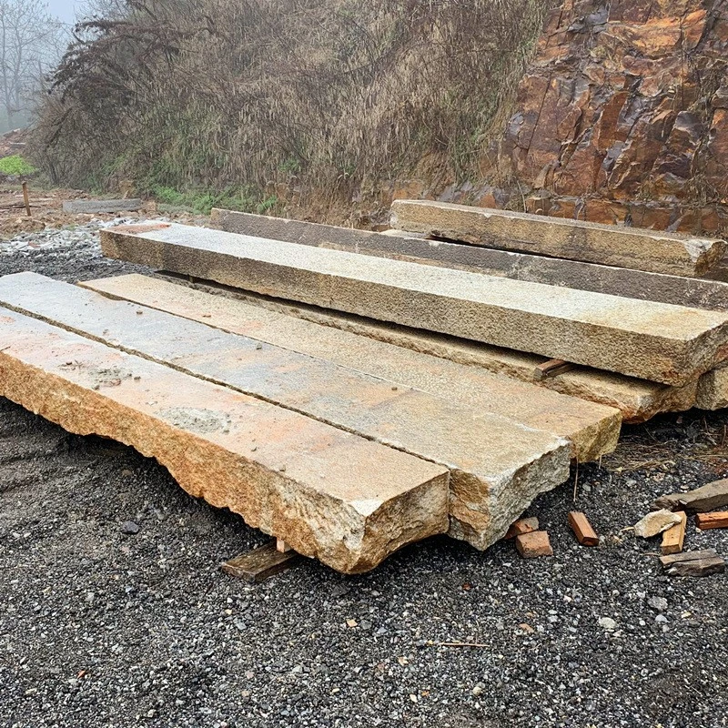 旧石板老石条户外花园庭院铺地石头板条石石材仿古室外铺路老石板