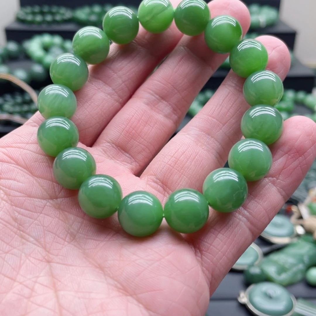 和田玉（碧玉）未镶嵌手链