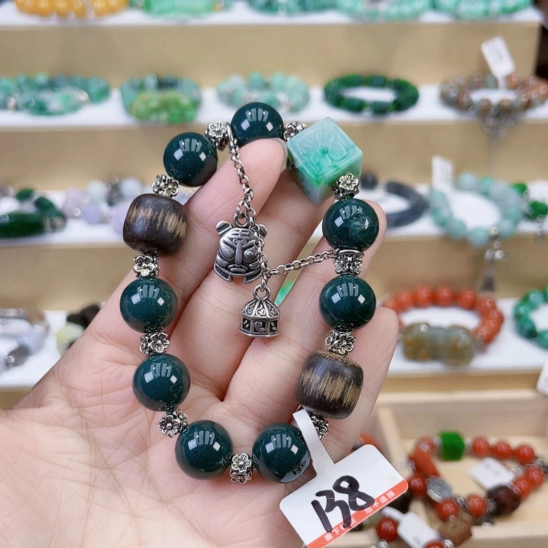 鸥***迹未镶嵌手链翡翠手链