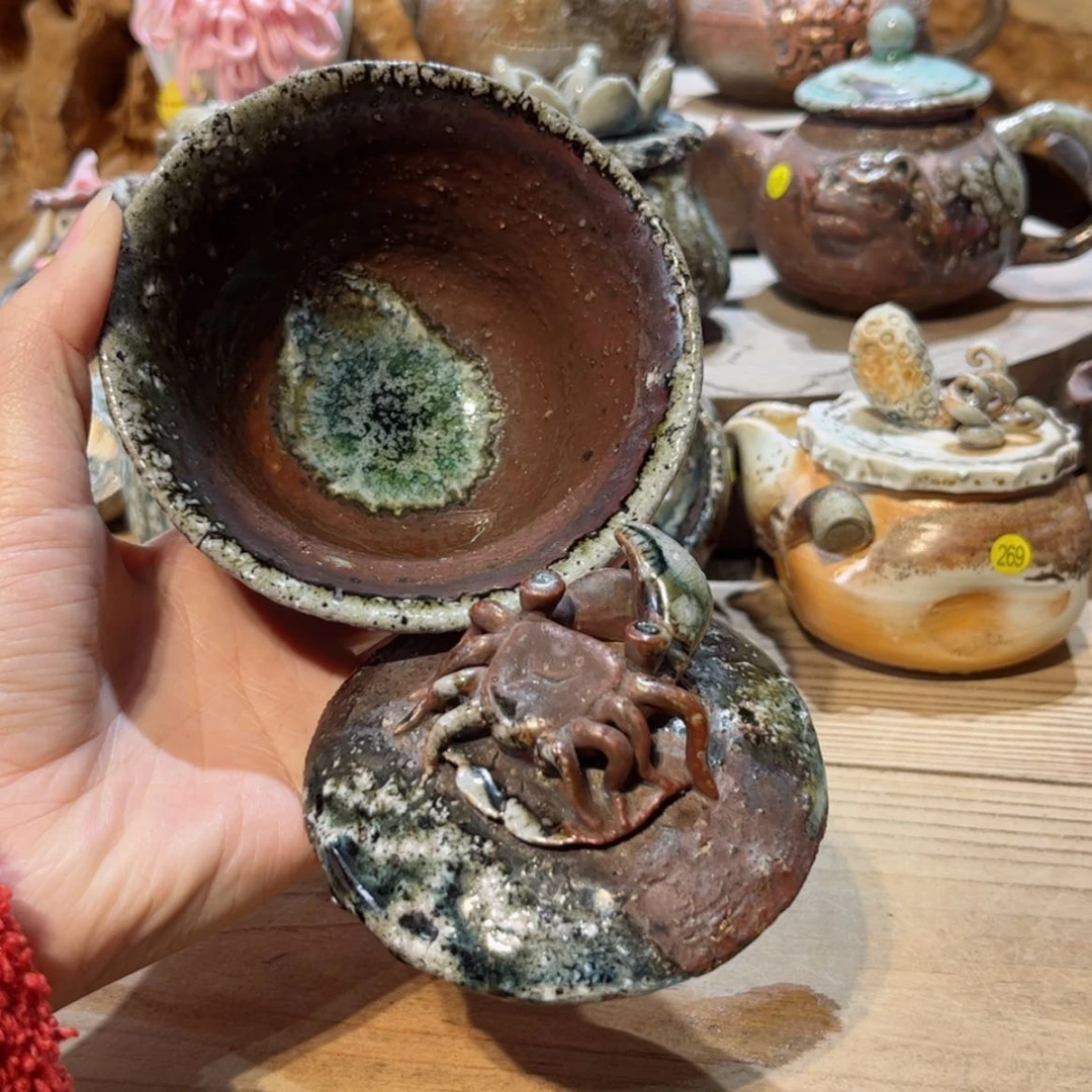 【闪购商品】柴烧茶具手工茶杯盖碗268