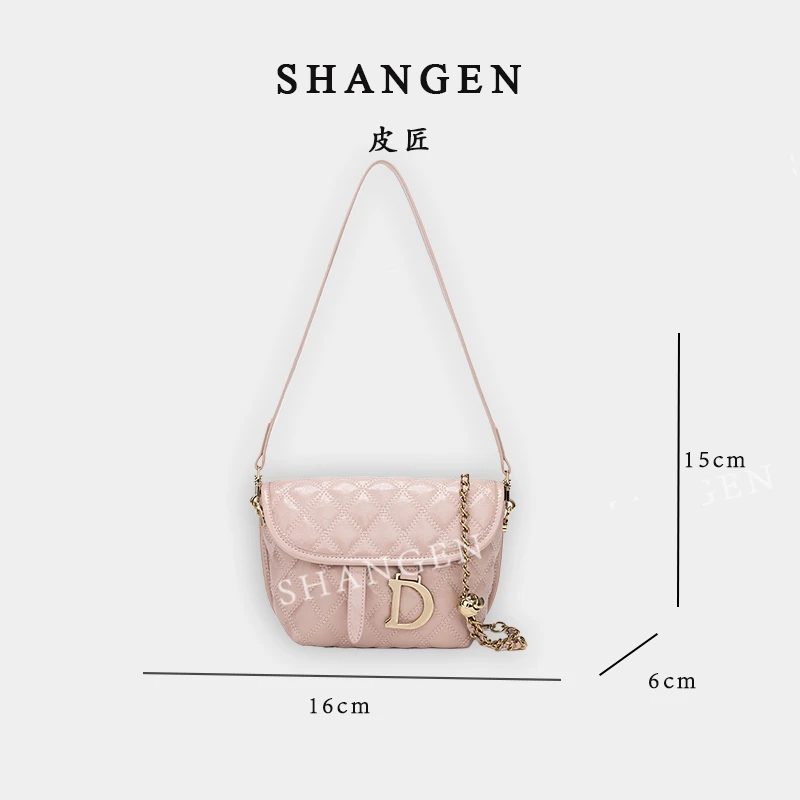 【尚恩CC】QYX-9787-玫瑰粉-轻奢时尚女士新款单肩斜挎包