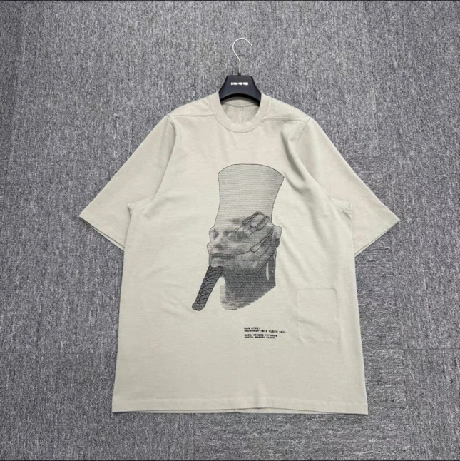 99新 RICKOWENS ss24 人物刺绣短袖