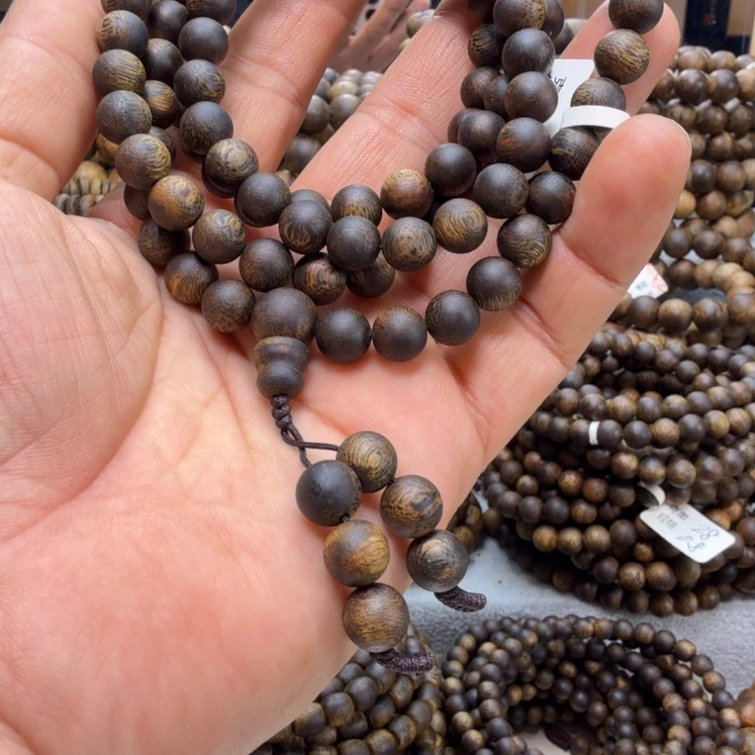 手串沉香圆珠0.8多圈手串34