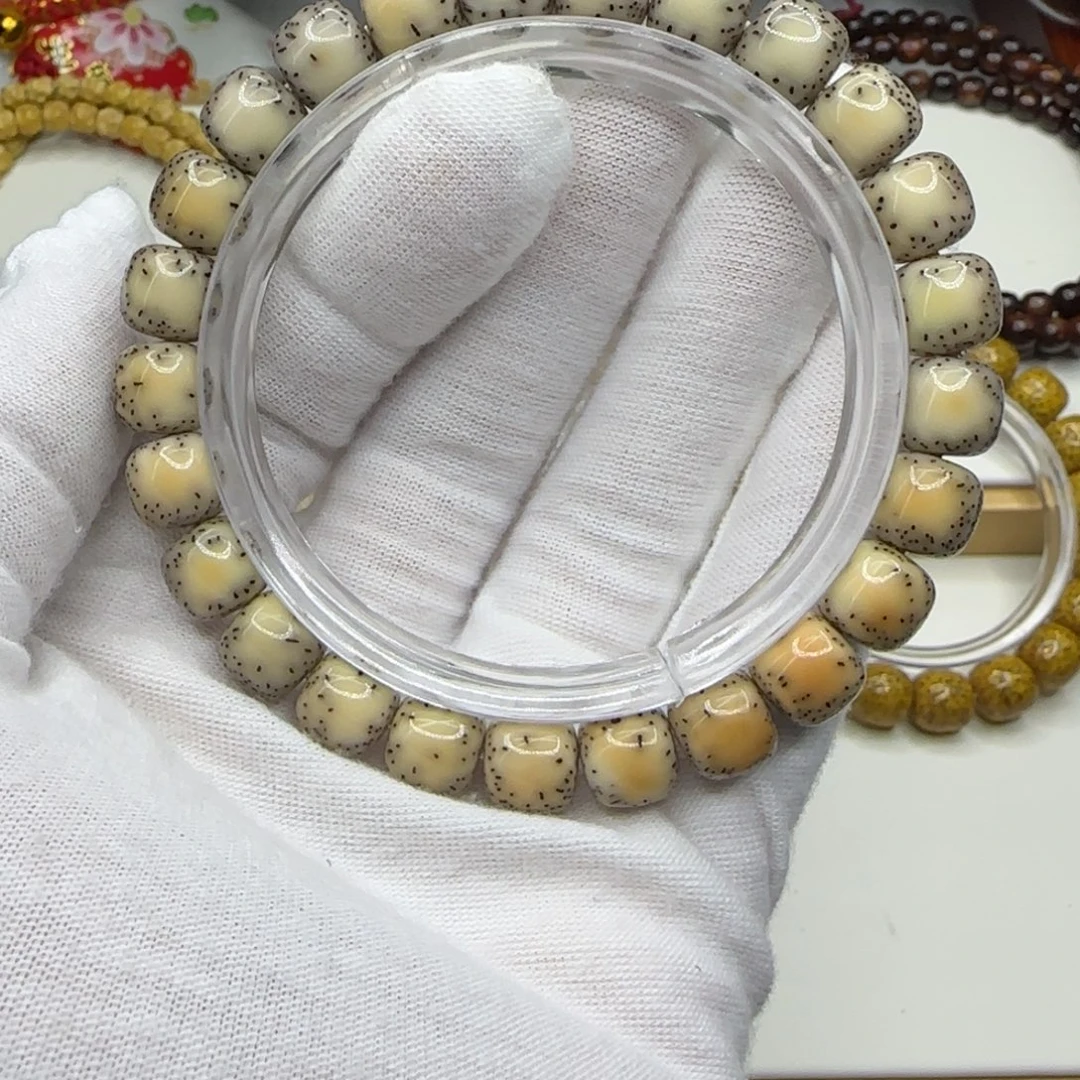 *****星月菩提手串瓷白半臂留白9.5×8.5