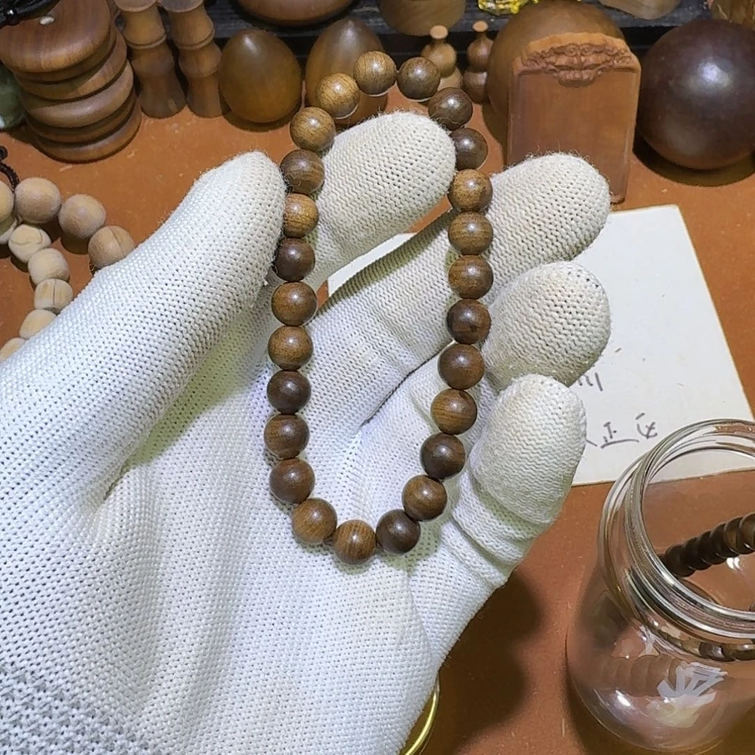 檀香木百年老山檀0.8×25颗黑横沉